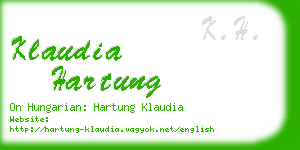 klaudia hartung business card